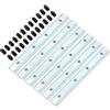 QUARKZMAN Dritto Linea Connettore 6pz7,1 Interno Giunto Staffe con M6 Viti per 4040 Serie Alluminio Estrusione Profilo T Slot 8mm (Argento)