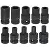 HOgardenME Set di 10 bussole quadrate per maschi da 1/2 per chiave elettrica, compatibili con M6 per M24