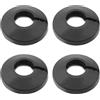 Gurtt 4 copritubi per tubi dell'acqua, collari per tubi in plastica da 0,63/16 mm per decorazione di radiatori e tubi da parete, resistenti alle alte temperature, neri