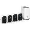 eufy Security eufyCam S300(eufyCam 3C), telecamera wi-fi esternoi, telecamera wifi esterno senza fili, risoluzione 4K, Visione Notturna a Colori, Nessun Costo Mensile, Kit di 4 telecamere