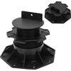 Herrselsam Supporti regolabili in altezza 20 pezzi Piedino regolabile 60-140mm Supporto per lastre - Supporti per sottostruttura di piastrelle per terrazze Legno, WPC e pietra