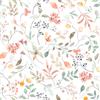 VaryPaper Carta da parati con fiori ad acquerello, moderna, 44,5 cm x 200 cm, pellicola adesiva bianca opaca, autoadesiva, per mobili, per bagno, camera da letto, impermeabile, pellicola adesiva per