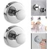 Boxonly Ganci a ventosa senza fori, in acciaio inox, impermeabili, per bagno, doccia, cucina e specchi, resistenti (confezione multipla, argento lucido)