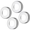 QUARKZMAN 4Pcs Flangia Doccia 60mm/2.4 OD Piastra Di Copertura Acciaio Inossidabile Round Plate Per Tubo Acqua 33mm/1.3 Diametro Decorazione Rubinetto, Tonalità Argento
