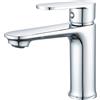 BELZ Rubinetto Lavandino Bagno Monocomando, Miscelatore Moderno per Lavabo, Rubinetto da Bagno Elegante, Facile Installazione (Cromo)