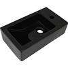 vidaXL Lavandino con Foro Rubinetto Rettangolare Ceramica Lavabo Lavello Bagno
