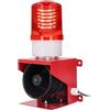 JAOGAUS Sirena Industriale 115 dB con Luce LED Lampeggiante, Volume Regolabile, IP65 Impermeabile, Allarme Acustico e Visivo AC 220V, Avvisatore di Sicurezza, Luce di Segnalazione LED, Spina UE