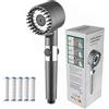 Generico Pulifer Doccino Per Doccia, doccino Filtrante Doccia Pulifer Con Filtro Di Ricambio e Tubo Flessibile, 3 Modalità, Montaggio Facile, Risparmio Idrico