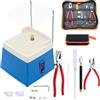 Mocoli Macinatore Per Vetro, 65w 4200 Giri/Min Mulino Portatile Con Deflettore Supporto Utensili Und Set Di 8 Utensili Per Tagliare Il Vetro Per Ceramiche Fai Da Te Gioielli E Vetrate Artistiche