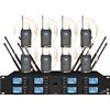 SOFTTO Citofono Microfono wireless UHF professionale Microfono palmare a 8 canali Microfono lavalier Microfono for conferenze Stage Performance per le imprese(Headset microphone)