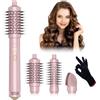Oskuglin Hair Styler Spazzola Elettrica per Capelli - Hair Styler Professionale con Aria Calda, Asciugacapelli, Arricciacapelli e Lisciante, Spazzola Phon per Styling Rapido Senza Danni (Pink)
