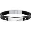 Sector No Limits Sector Bracciale Uomo, Collezione BANDY, in Acciaio, Cuoio, Smalto - SZV80, Única, Metalli non preziosi, Nessuna pietra preziosa
