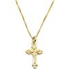Damiano Argenti Collana con Crocifisso in Argento Sterling 925 Placcato Oro Oro