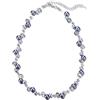 BULINLIN Collana corta di perle da donna, in argento, fatta a mano, con perline di cristallo, gioiello alla moda, regalo di compleanno per lei, Vetro Perla Cristallo, Collana di perle, turchese