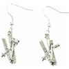 Miniblings sci orecchini Skiohrringe sci e bastoncini inverno d'argento - gioielli di moda a mano in argento placcato I Orecchini