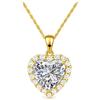 MŚ 1997 MENNICA ŚWIDNICKA Idea regalo: ciondolo a forma di cuore in argento 925 con cristallo zaffiro - Esclusiva collana in argento placcato oro 24 carati, regalo per compleanni, anniversari e San Valentino, Argento sterling,