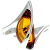 SilverAmber Jewellery Anello moderno in argento sterling e ambra baltica autentica - GL402