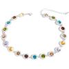 SUYI Collana Girocollo con Strass di Cristallo Colorato Scintillante per Donne, 32 cm + 8 cm Estensibile, Lega