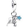 Vegaine 2026 Laurea Pink Cuore Charms per Braccialetti Charms Gioielli Regali per Donne