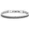 MARLU' Bracciale tennis 3mm con catena grumetta 31BR0001N (Medio (18 cm.))