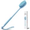 CORATED Spazzola Schiena in Silicone con Manico Lungo, Scrubber Esfoliante 2 in 1 per Doccia, Uomo e Donna, Accessorio Bagno Quotidiano (Blu)