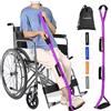 HOOMTREE 39'' Fascia per Sollevamento Gamba,Sollevatore Rigido per Gamba per il Recupero dopo Intervento di Sostituzione dell'Anca o del Ginocchio,Sollevatore per Piedi per Entrare/Uscire dall'Auto,Rosa