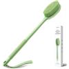 CORATED Spazzola Schiena in Silicone con Manico Lungo, Scrubber Esfoliante 2 in 1 per Doccia, Uomo e Donna, Accessorio Bagno Quotidiano (Verde)