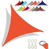 CANYUE qualità Tessuto Oxford - Tenda A Vela Triangolare - Vela Ombreggiante Parasole Traspirante E Protezione Solare Raggi UV per Esterno Giardino Terrazza (3X3X3 m,Arancione)