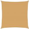 vidaXL Vela Parasole 160 g/m² Quadrata Sabbia 4,5x4,5 m in HDPE, vela ombreggiante, ombra da patio, tettoia ombreggiante, vela da giardino, tettoia