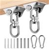 Acrrynii 2 Pezzi Gancio Soffitto in Acciaio Inossidabile 450 kg capacità Portante 360° Rotazione, Ganci Altalena Cuscinetto con Fissaggio a Vite per Sacco da Boxe, Sedia Sospesa, Altalena, Amaca, Yoga