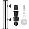 MENAYODA Supporto per ombrellone da giardino, in acciaio inox, con pomello regolabile per giardino, cortile, balcone