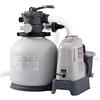 Intex-28676 Pompa a Sabbia Combo con Sistema E.C.O. per Piscine, l.1, Colore Grigio, 32.200 l, 28676