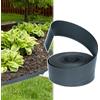 NAIZY Bordo per aiuole, 10 m, in plastica PP, per aiuole da giardino, flessibile, protezione UV e resistente alle intemperie, per tagliaerba e prato, antracite