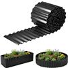 SARSTRY Bordura per Giardino in Metallo 6 m - Bordura per Aiuola in Metallo, Altezza 15 cm - Installazione Facile - Bordo per Prato in Nero