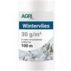 AGRI plus Tessuto non tessuto protettivo invernale, 30 g/m², 1,6 x 25 m, diverse dimensioni, antigelo, antistrappo e traspirante, protezione per piante per inverno, giardino, balcone e piante in vaso
