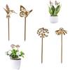 BSITSSS 4 PCS Decorazione Da Giardino A Forma Di Uccelli, Farfalle, Fiori Metallo Arrugginita, Ruggine Naturale Per Interni Ed Esterni
