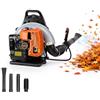 Goddlgjik 63 cc Soffiatore a scoppio a 2 tempi a benzina 2,7 kW, zaino, 6800 giri/min, serbatoio 1,8 l, tubo orientabile, per giardino