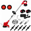 10ELED Decespugliatore a Batteria MULTIFUNZIONE 3 in 1 - TESTA REGOLABILE - Tagliaerba a Batteria Leggero 1,5 kg con Asta Telescopica - Batteria a LUNGA DURATA - SILENZIOSO - Perfetto per TAGLI DURI