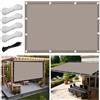 FlySoul Tenda a Vela Parasole 3.5x5.8m Vele Ombreggianti Impermeabile Rettangolare Vele Parasole da Giardino Protezione Solare Schermo UV con Funi di Tensione per Terrazze Balconi