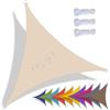 QIAQ Tenda A Vela Triangolare Impermeabile, Vela Ombreggiante Parasole Protezione Raggi UV per Giardino Esterno Terrazza (2.4x2.4x2.4m,Beige Chiaro)