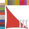 Ufamiluk tenda a vela triangolare 2x2x2.8m impermeabile per esterno piccola con Corde tenda da giardino esterno balcone patio feste balconi Rosso