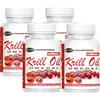 Hyper KRILL OIL OMEGA 3 1000 mg | Olio di Krill Antartico Puro con Astaxantina, EPA e DHA per Cuore, Articolazioni e Benessere Generale - 100% Naturale Altamente Assimilabile - 4 Flaconi da 60 Perle
