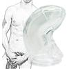 ZYHNYTAO Gabbia per pene Cintura di castità Gabbia per cazzi di castità Uomo - Gabbia di castità super morbida in silicone Anelli per cazzi SM Bondage Fetish Giocattolo sessuale per uomini(Transparent)