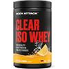 Body Attack Clear Iso Whey Ice Tea Lemon 300 g - Made in Germany - Isolato di proteine del siero - 24 g di proteine e 11.400 mg EAA per Iso Whey Shake, senza zucchero e grassi