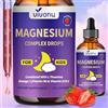 VivoNu Gocce di Magnesio per Bambini - Magnesio bisglicinato + Vitamine D3 K2 B12 B6, Omega 3 e Calcio - Gusto Fragola - 60 ml