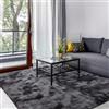 SOANNY Tappeto Soggiorno a Pelo Lungo, Lavabile, Antiscivolo e Morbido, Tie-Dye, per Camera da Letto e Bambini, Scendiletto, 120x180 cm, Grigio Scuro