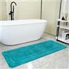 SOANNY Tappeto da Bagno Turchese Grande in Microfibra Morbida, Retro Antiscivolo e Assorbente, Ispessito e Lussuoso, Lavabile in Lavatrice, 60 x 150 cm