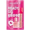 Nuxe Ready Go Glow Pink Kit Promo con Siero Gloss Labbra Volumizzante, Huile floral or ed Elastico Capelli in Regalo