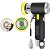 BJdfgE Mini levigatrice pneumatica ad orbita casuale da 2/3 for lucidatura di automobili - Lucidatrice aria compressa alta velocità(Black Air Sander)
