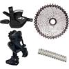 Generico 1x10 velocità MTB Gruppo Leva del Cambio Deragliatore Posteriore 36T 42T 46T 50T Cassetta Catena Mountain Bike Parti,Componenti(46T Black Win Set)